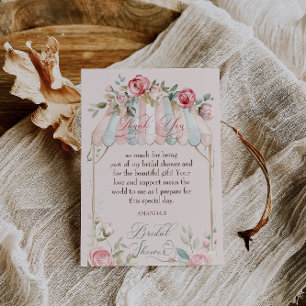Carte De Remerciements Roses françaises Fête de mariage aquarelle