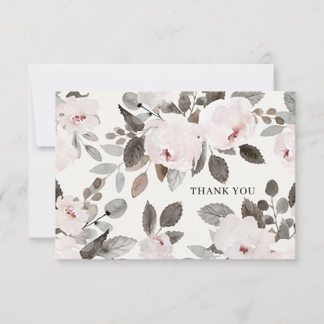 Carte De Remerciements Roses roses roses bien-aimées (Devant)