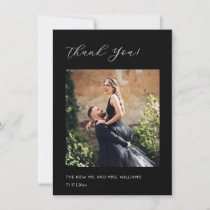 Carte De Remerciements  Roses Sombre Romantiques Aquarelle Mariage 