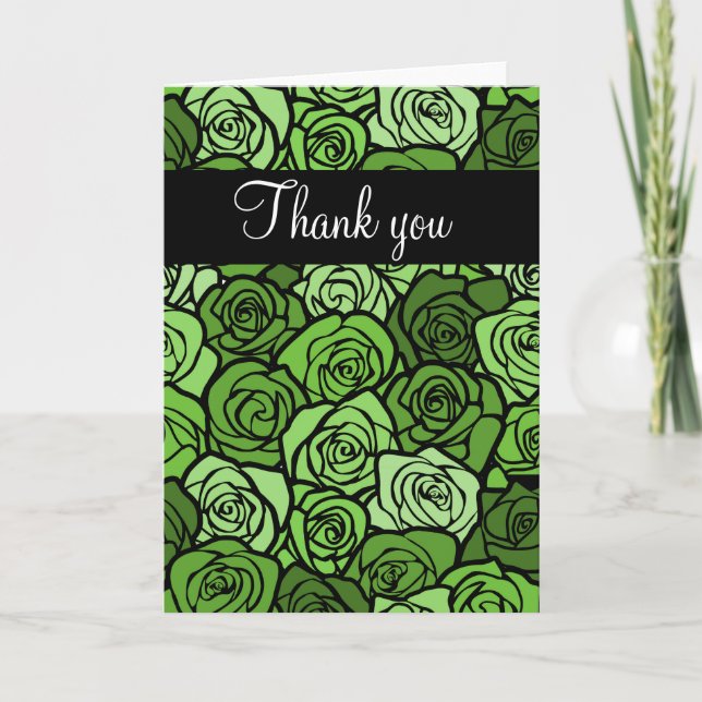 Carte De Remerciements roses vintages (Devant)