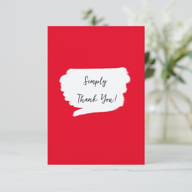 Carte De Remerciements Rouge (Debout devant)