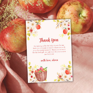 Carte De Remerciements Rouge Rustique Automne Jardinage Baby Shower