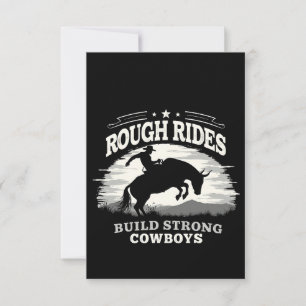 Carte De Remerciements Rough Rides Construire de solides Cowboys Ouest