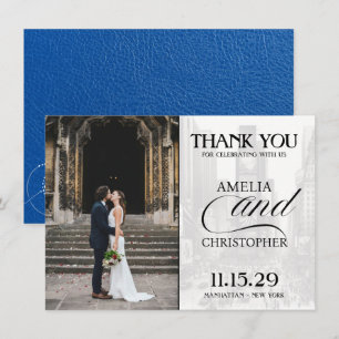 Carte De Remerciements Royal Blue New York City Passport