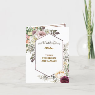 Carte De Remerciements Royal Floral Mariage Salutations de souhaits de fé