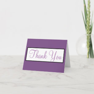 Carte De Remerciements RSVP Mariage Violet Violet Monogramme