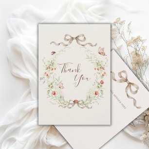 Carte De Remerciements Rubans vintage fantaisistes de lilas blancs pour m