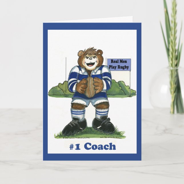 Carte De Remerciements Rugby #1 Coach Card (Devant)