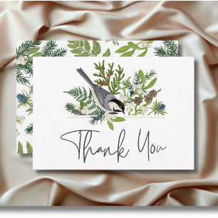 Carte De Remerciements Russe Winter Nature & Pine Mariage