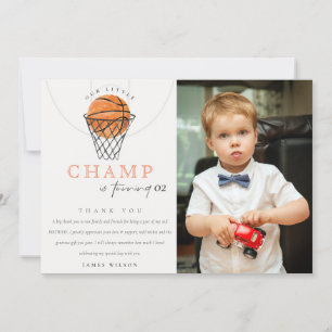 Carte De Remerciements Rust Notre Petit Champ Photo d'anniversaire de bas