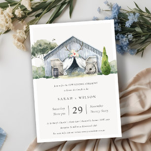 Carte De Remerciements Rustic Barnyard Farm thème Vow Renouvellement Invi