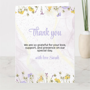 Carte De Remerciements Rustic Spring Floral Mariage de douche nuptiale