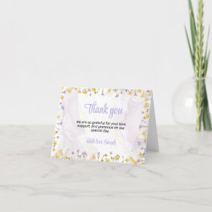 Carte De Remerciements Rustic Spring Floral Mariage de douche nuptiale