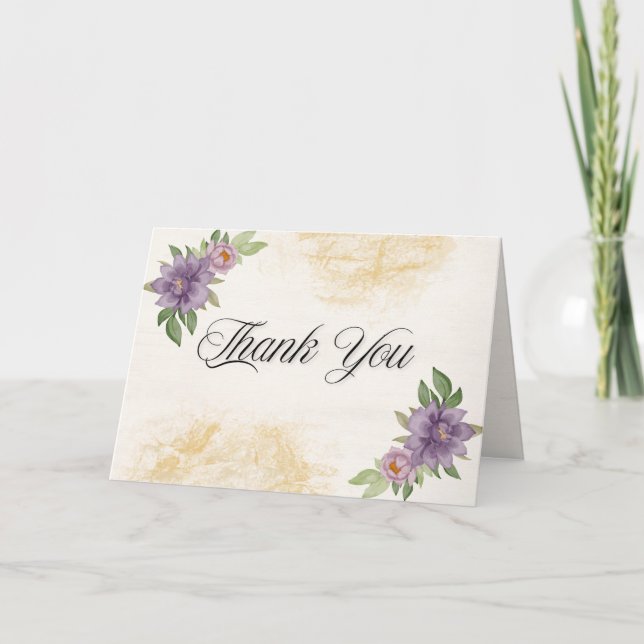 Carte De Remerciements Rustic Summer aesthetic Wildflower Wedding (Devant)