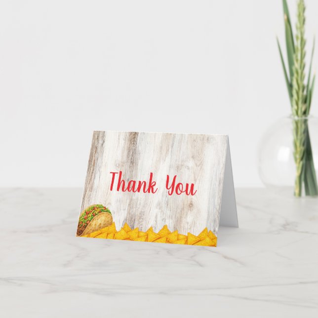Carte De Remerciements Rustic Taco ‘Bout Grateful Thank You Card (Devant)