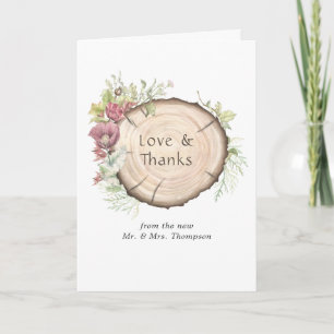 Carte De Remerciements Rustic Watercolor Forest Mariage Photo