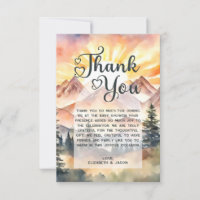 Rustic Watercolor Mountains Nature Sunrise Script