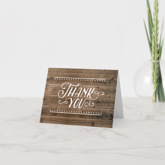 Carte de remerciements rustique (Devant)