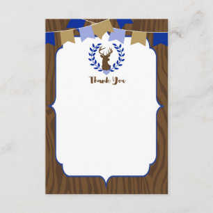 Carte de remerciements rustique de baby shower de