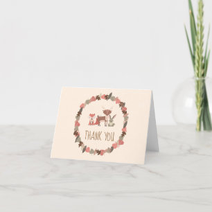 Carte de remerciements Rustique des animaux de boi
