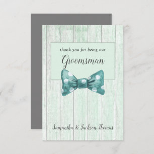 Carte de remerciements rustique Groomsman