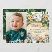 Rustique Jungle Animaux Bois Verdure Photo Anniver