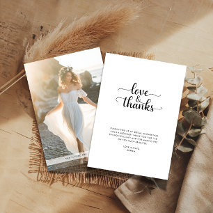 Carte De Remerciements Rustique Love & Thanks Bridal Shower Photo de plag
