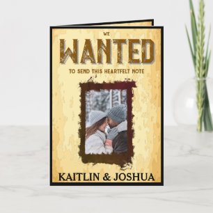 Carte De Remerciements Rustique Mariage occidental 🤠 Charme de pays