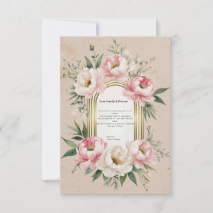 Carte De Remerciements Rustique romantique Boho Élégant Mariage floral
