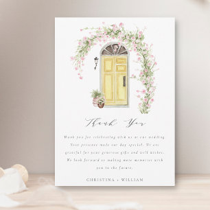 Carte De Remerciements Rustique Rose Cottage Jardin Mariage