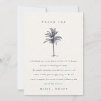 Rustique Tropical Palm Tree Marine Kraft Mariage