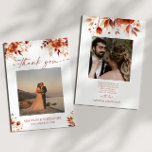Carte De Remerciements Rusty Burgundy Brown Floral Flower Wedding<br><div class="desc">This is a Rusty Burgundy Brown Floral Flower Wedding Thank You Card!</div>