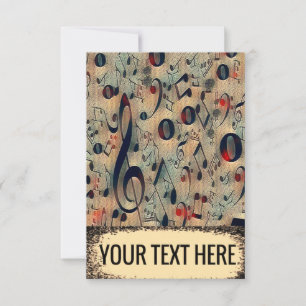 Carte De Remerciements rythme vintage