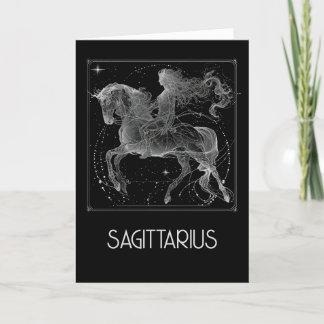 Carte De Remerciements Sagittarius Zodiac Constellation Blank Folk Card
