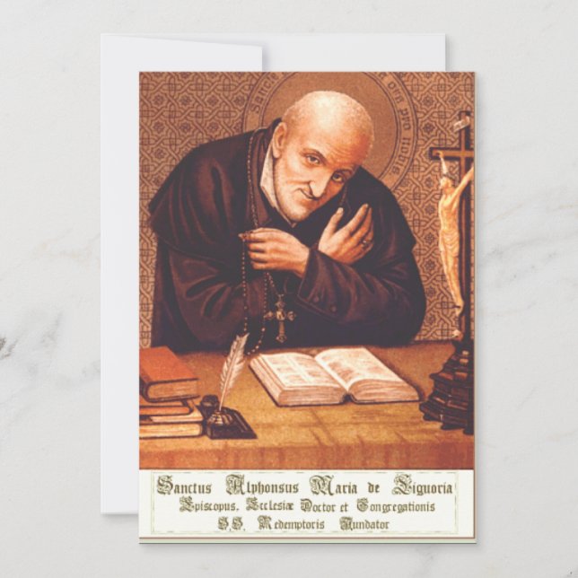 Carte De Remerciements Saint Alphonse Liguori (Devant)