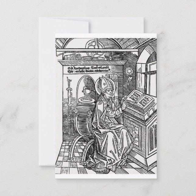 Carte De Remerciements Saint Ambroise de Milan  (Devant)