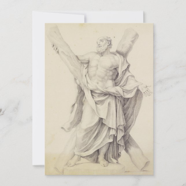 Carte De Remerciements Saint André l'Apôtre Premier‑Appelé Disciple (Devant)