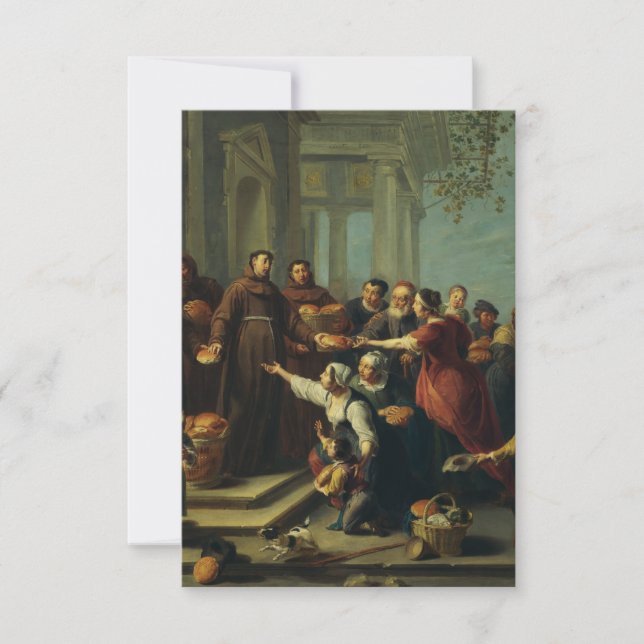 Carte De Remerciements Saint Antoine de Padoue par Van Herp Image Pieuse (Devant)