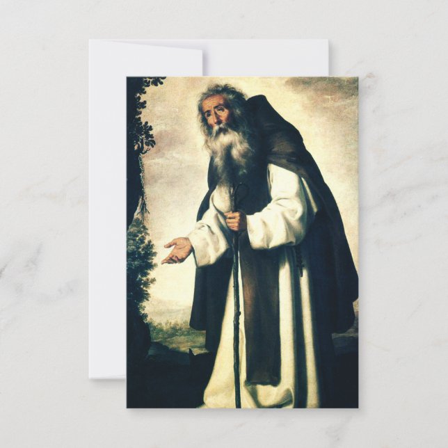 Carte De Remerciements Saint Antoine l'Anachorète (Devant)