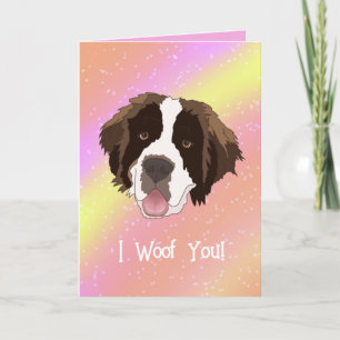 Carte De Remerciements Saint Bernard Valentines
