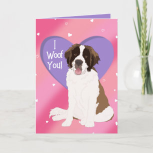 Carte De Remerciements Saint Bernard Valentines