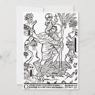 Carte De Remerciements Saint Christophe catholique romain