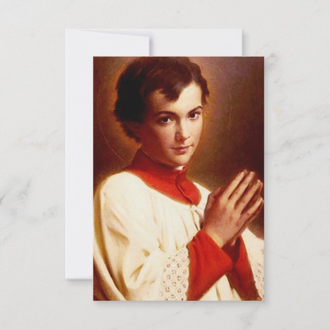 Carte De Remerciements Saint Dominic Savio (Devant)