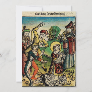 Carte De Remerciements Saint Étienne le Protomartyr Iconographie d'art fi