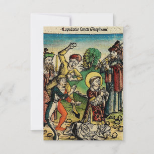 Carte De Remerciements Saint Étienne le Protomartyr Iconographie d'art fi