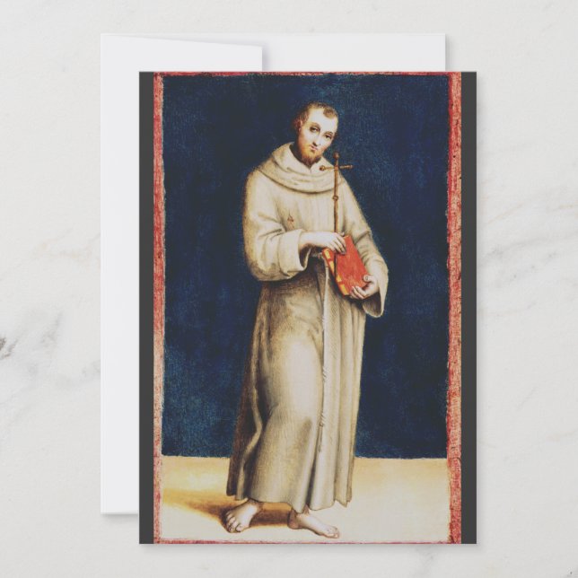 Carte De Remerciements Saint François d'Assise par Raphaël Art de la Rena (Devant)
