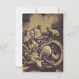 Carte De Remerciements Saint Georges et le Dragon Grand Martyr