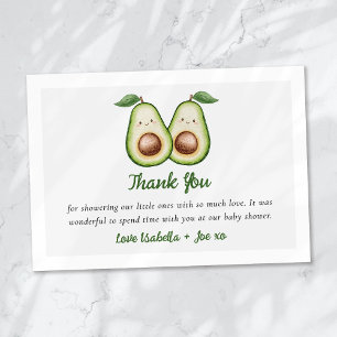 Carte De Remerciements Saint-Guacamole Twins Baby shower