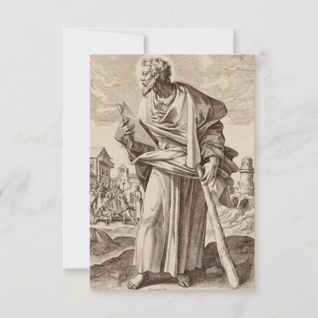 Carte De Remerciements Saint Jacques, fils d'Alphée (Devant)