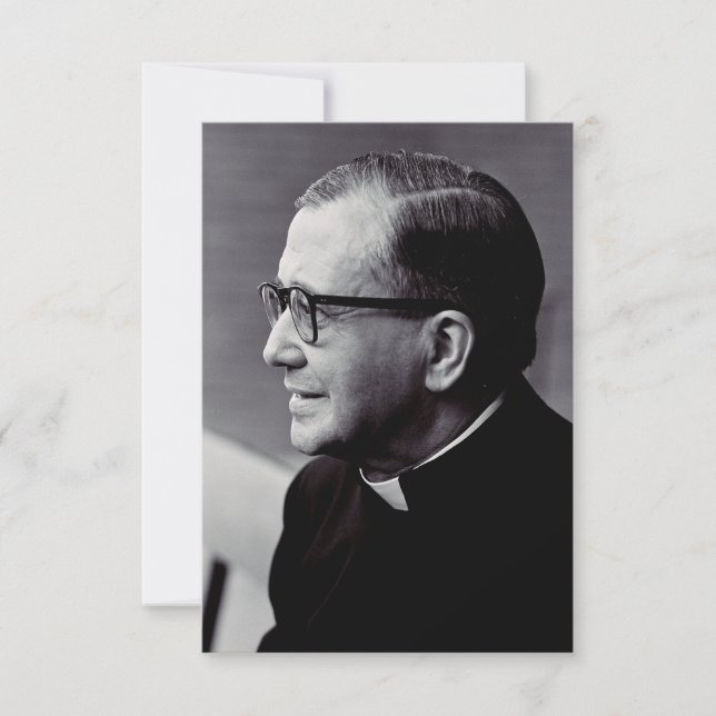 Carte De Remerciements Saint Josemaria Escriva (Devant)